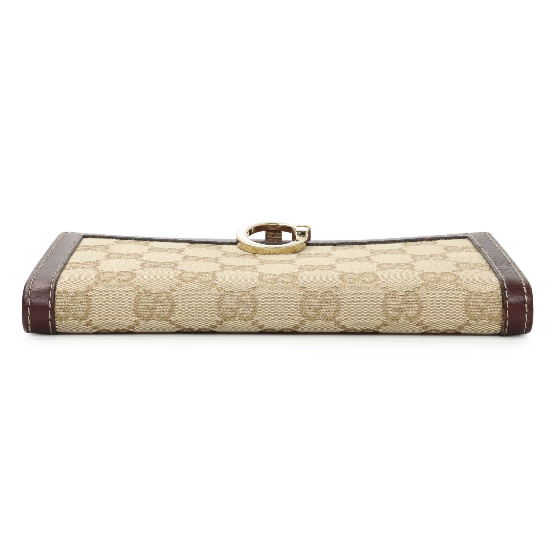 Exclusive Gucci Monogram Continental Long Flap Wallet — Back View
