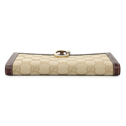 Exclusive Gucci Monogram Continental Long Flap Wallet — Back View