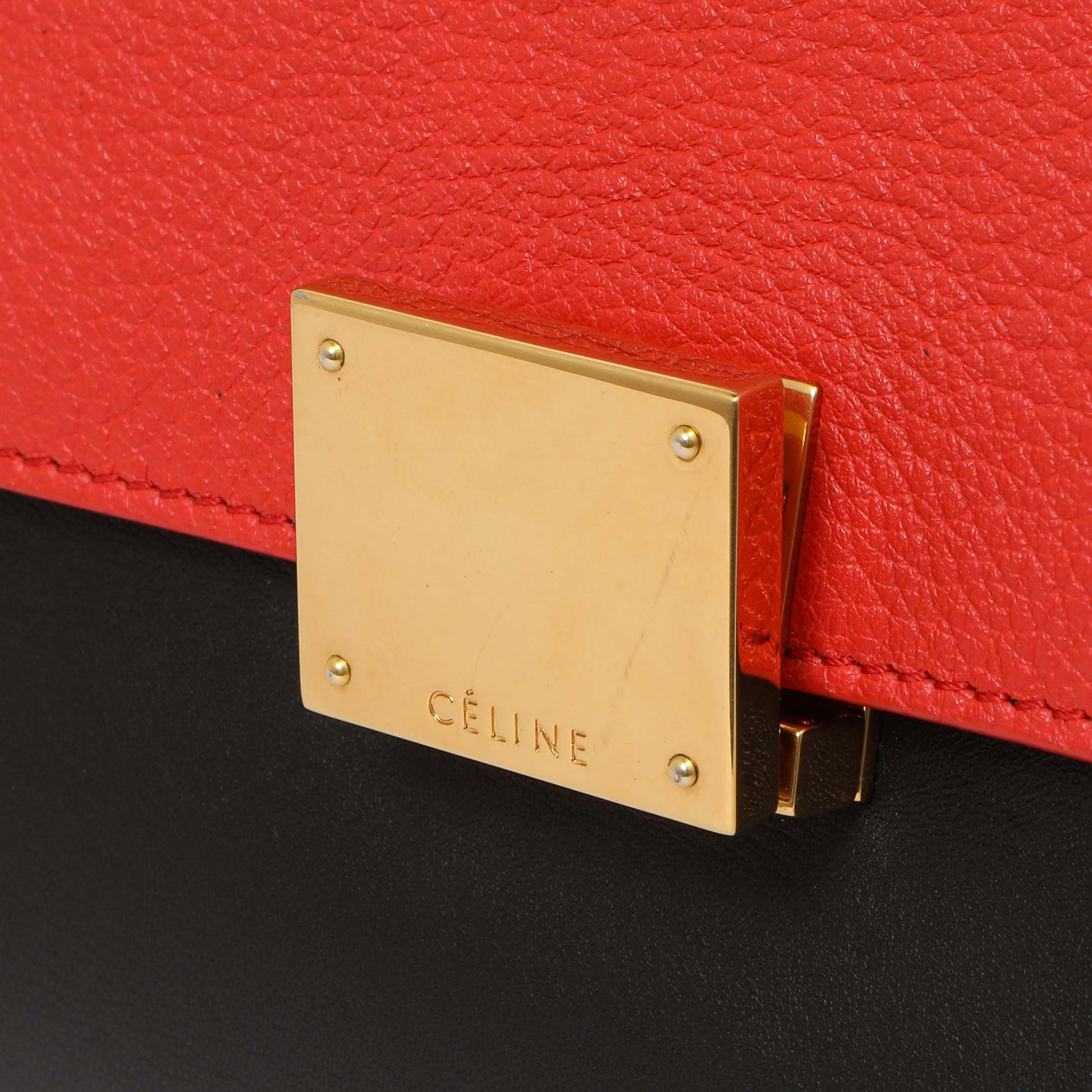 Exclusive Celine Tri-Color Calfskin Suede Medium Trapeze — Alternate View 12