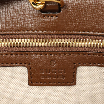 Exclusive Gucci GG Supreme Small Retro Interlocking G Tote — Detail View