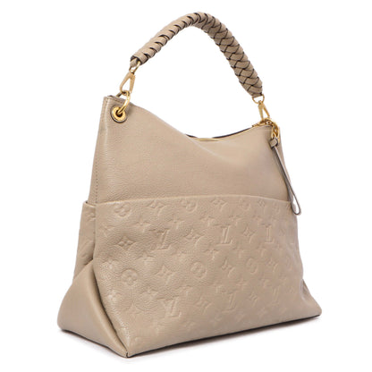 Exclusive Louis Vuitton Tourterelle Empreinte Maida Hobo — Side View