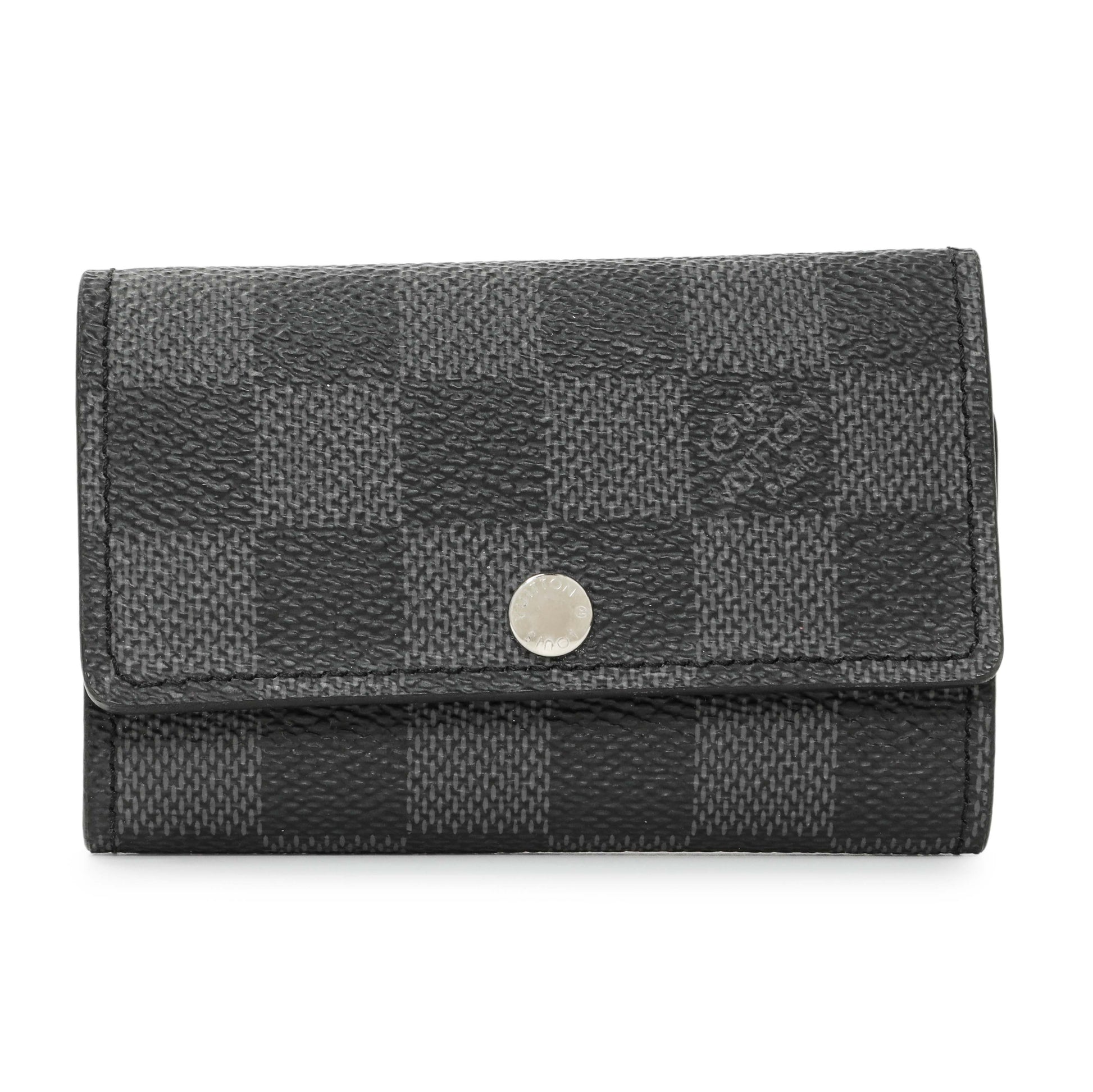 Exclusive Louis Vuitton Damier Graphite Multicles 6 Key Holder — Front View