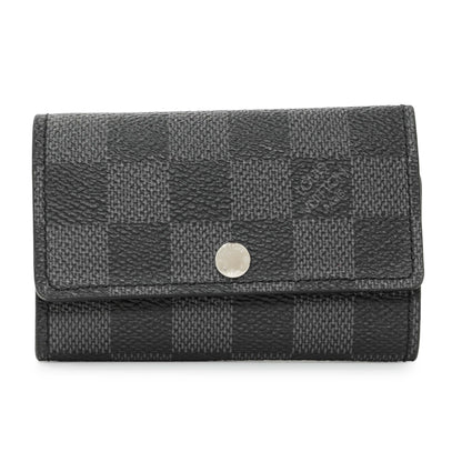 Exclusive Louis Vuitton Damier Graphite Multicles 6 Key Holder — Front View