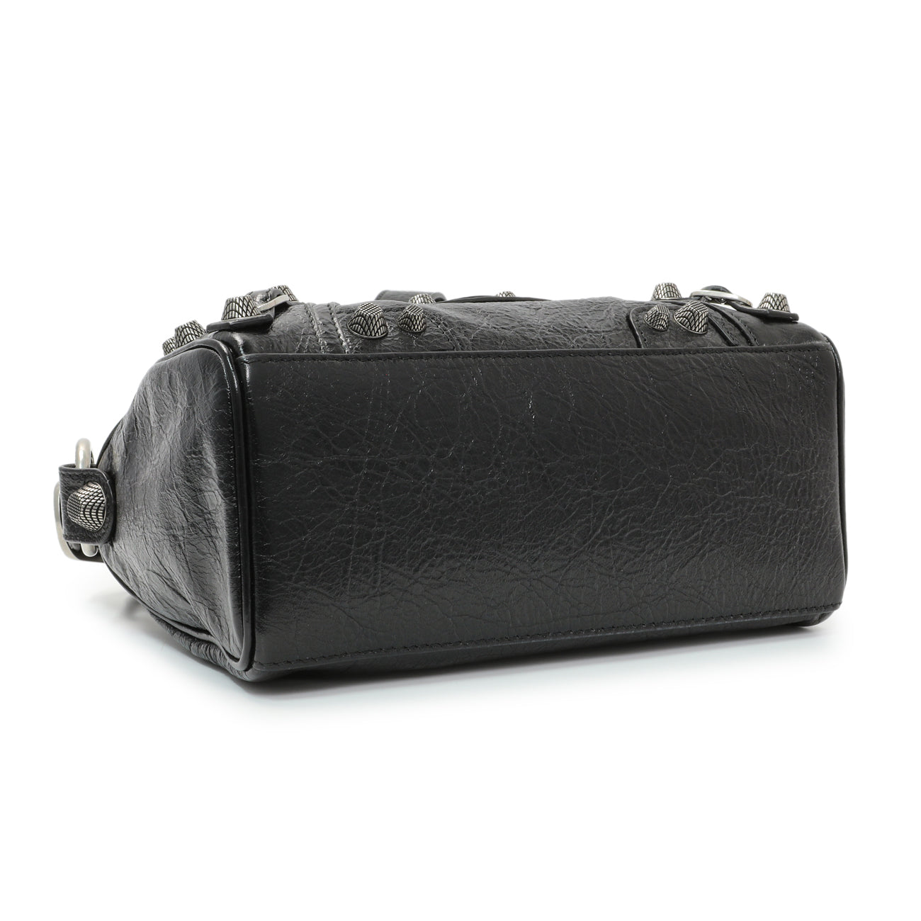 Exclusive Balenciaga Black Agneau Arena Neo Cagole Mini — Top View