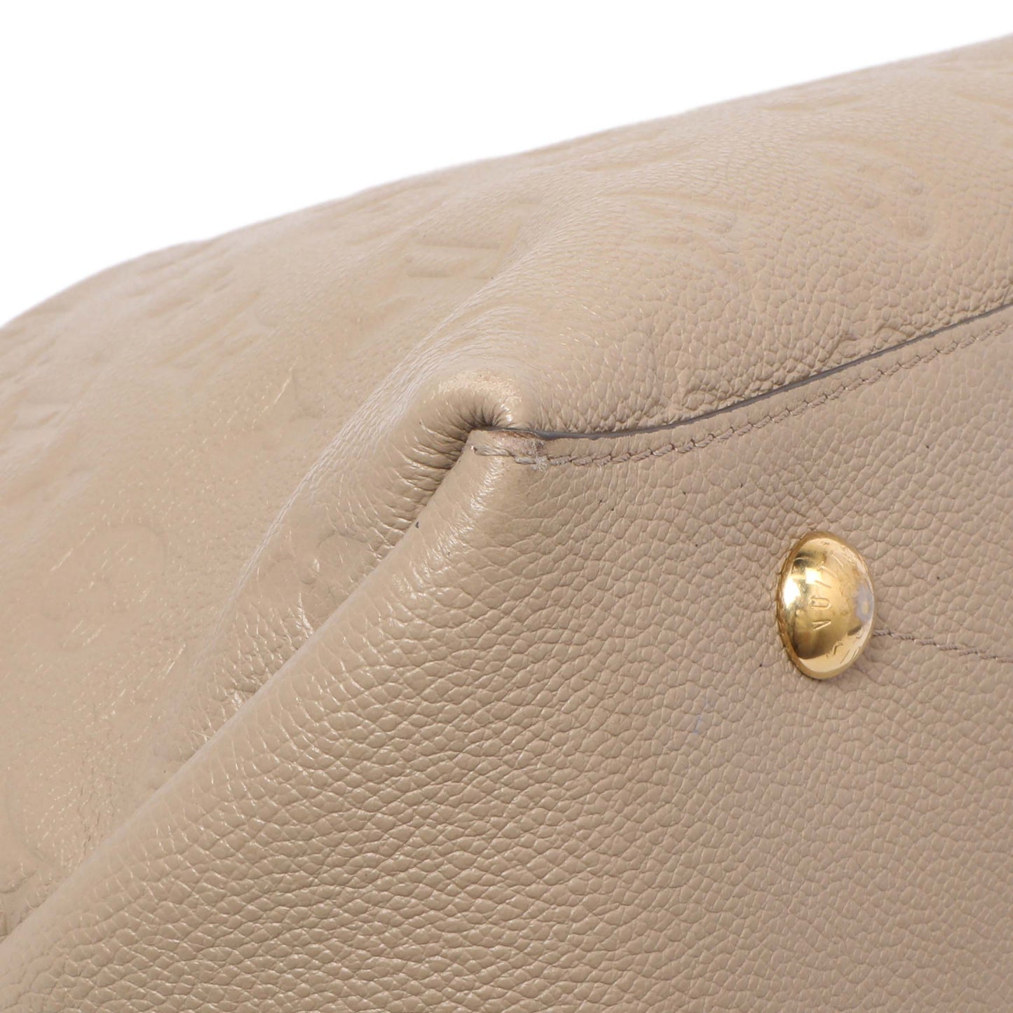 Exclusive Louis Vuitton Tourterelle Empreinte Maida Hobo — Lifestyle View