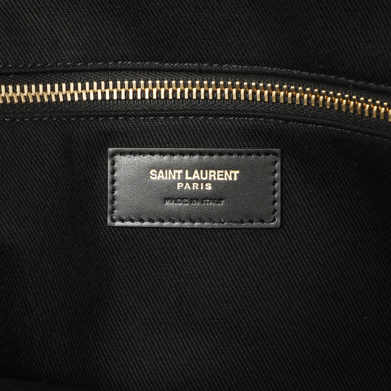 Exclusive Saint Laurent Black Rive Gauche Tote — Detail View