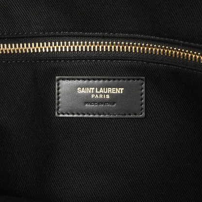 Exclusive Saint Laurent Black Rive Gauche Tote — Detail View