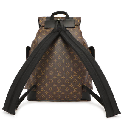 Exclusive Louis Vuitton Monogram Macassar Christopher MM Backpack — Side View