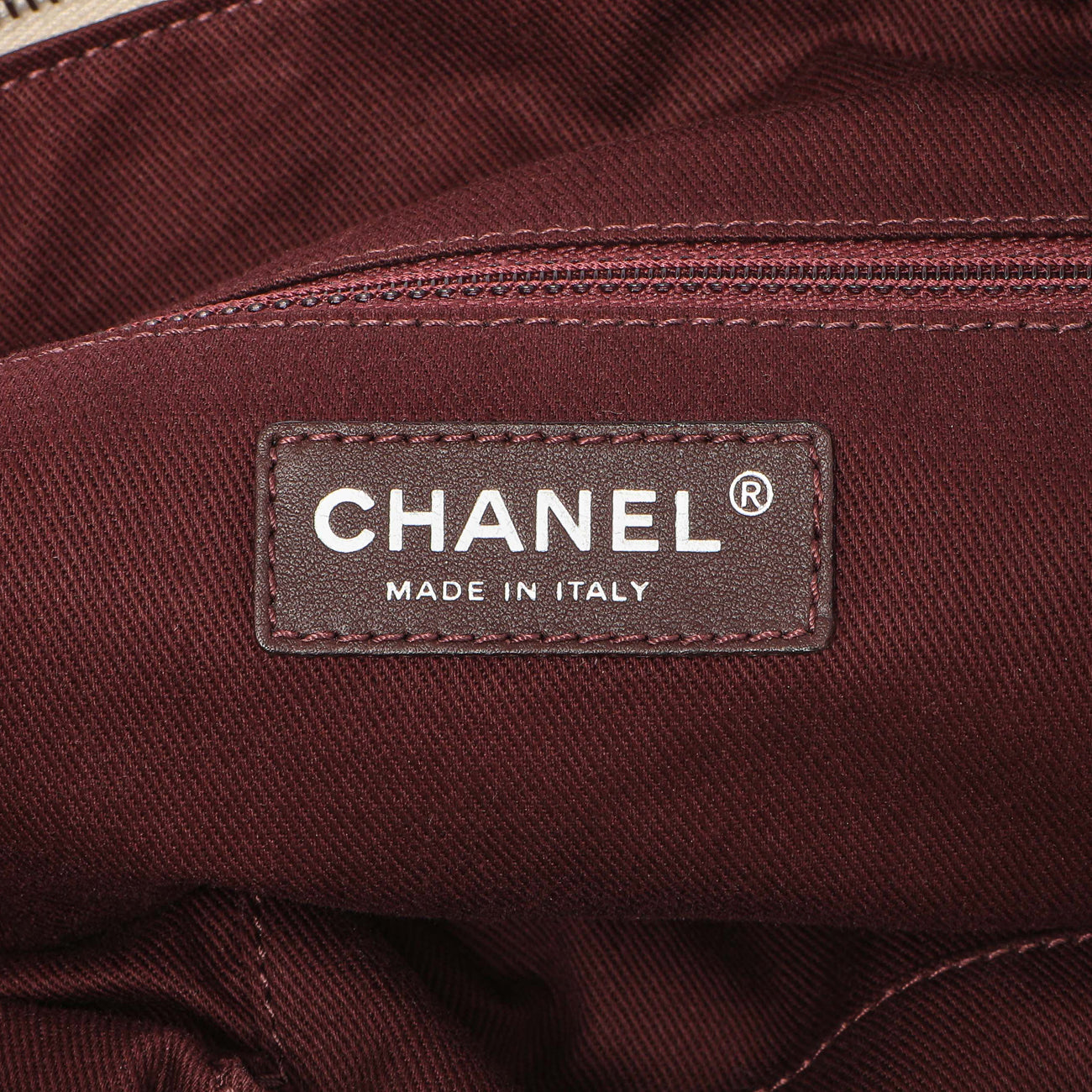 Exclusive Chanel Beige Quilted Iridescent Calfskin Coco Daily — Detail View