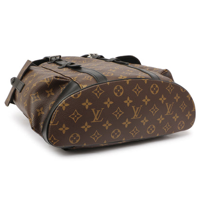 Exclusive Louis Vuitton Monogram Macassar Christopher MM Backpack — Back View
