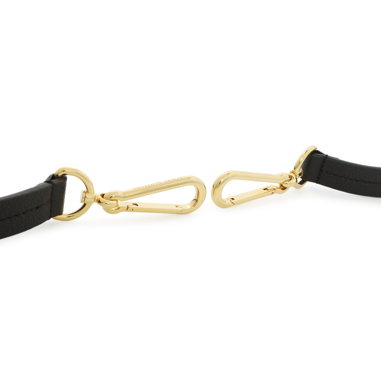 Exclusive Louis Vuitton Black Calfskin 20mm Adjustable Shoulder Strap — Back View
