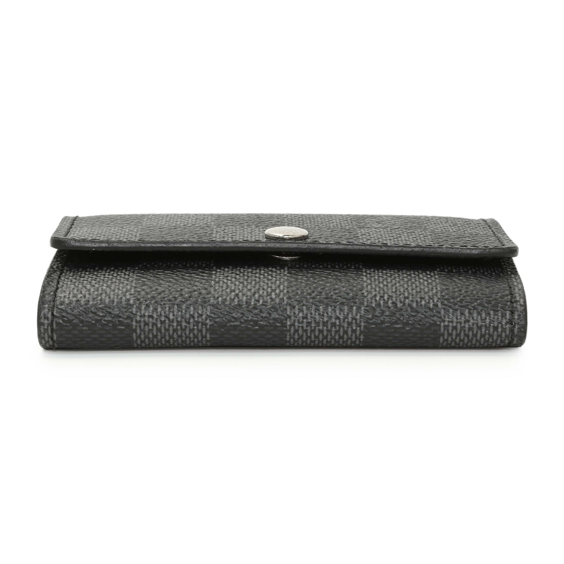 Exclusive Louis Vuitton Damier Graphite Multicles 6 Key Holder — Back View