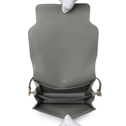 Exclusive Hermes Gris Meyer Evercolor Mini Roulis 18 — Top View