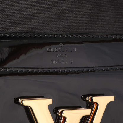 Exclusive Louis Vuitton Black Patent Louise Clutch — Detail View