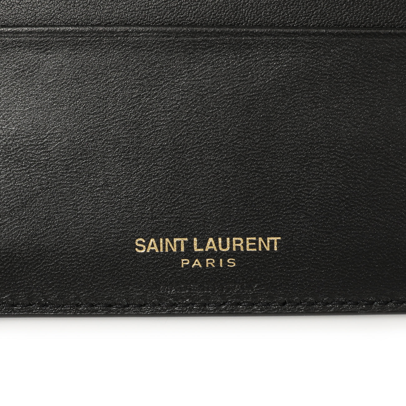 Exclusive Saint Laurent Black Crocodile Embossed Tiny Cassandre East/West Wallet — Top View