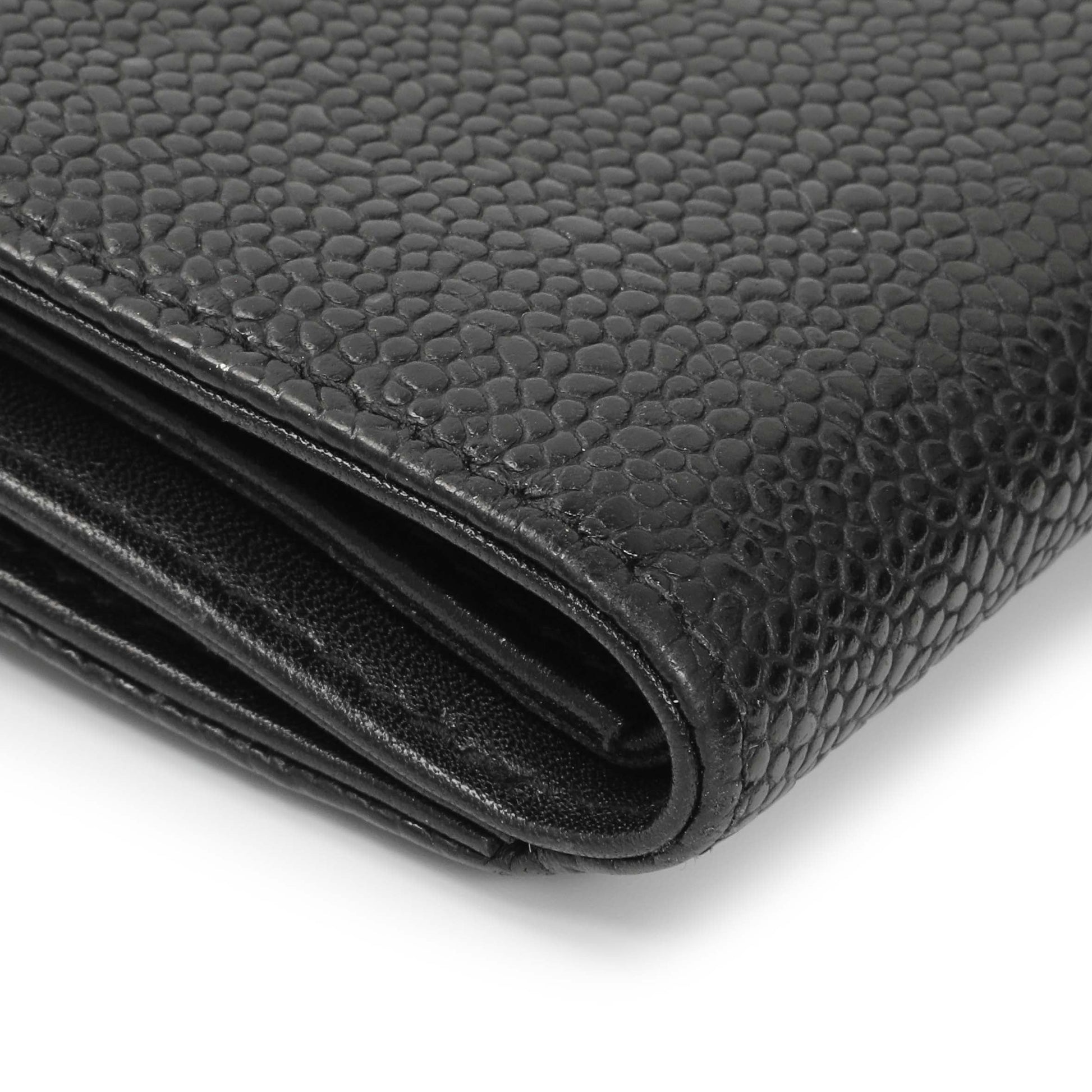 Exclusive Chanel Black Caviar Timeless CC Compact Wallet — Lifestyle View