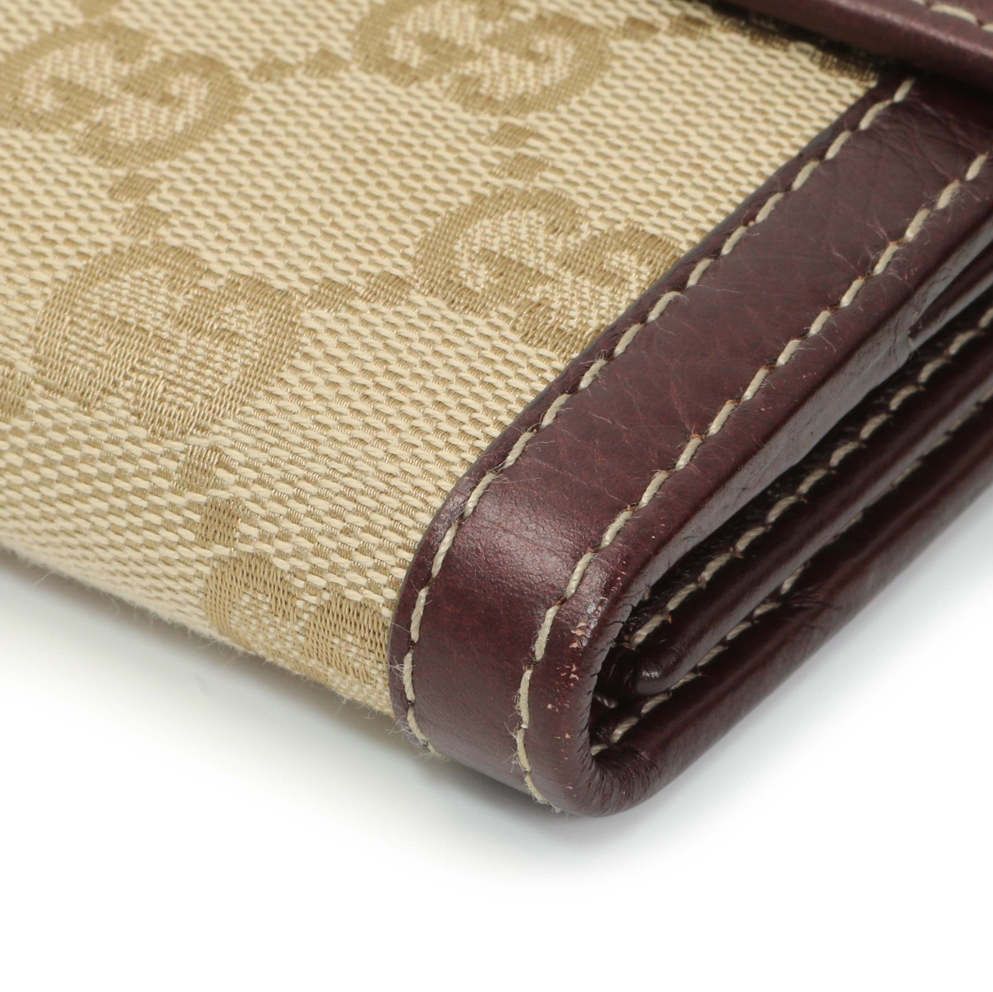 Exclusive Gucci Monogram Continental Long Flap Wallet — Top View