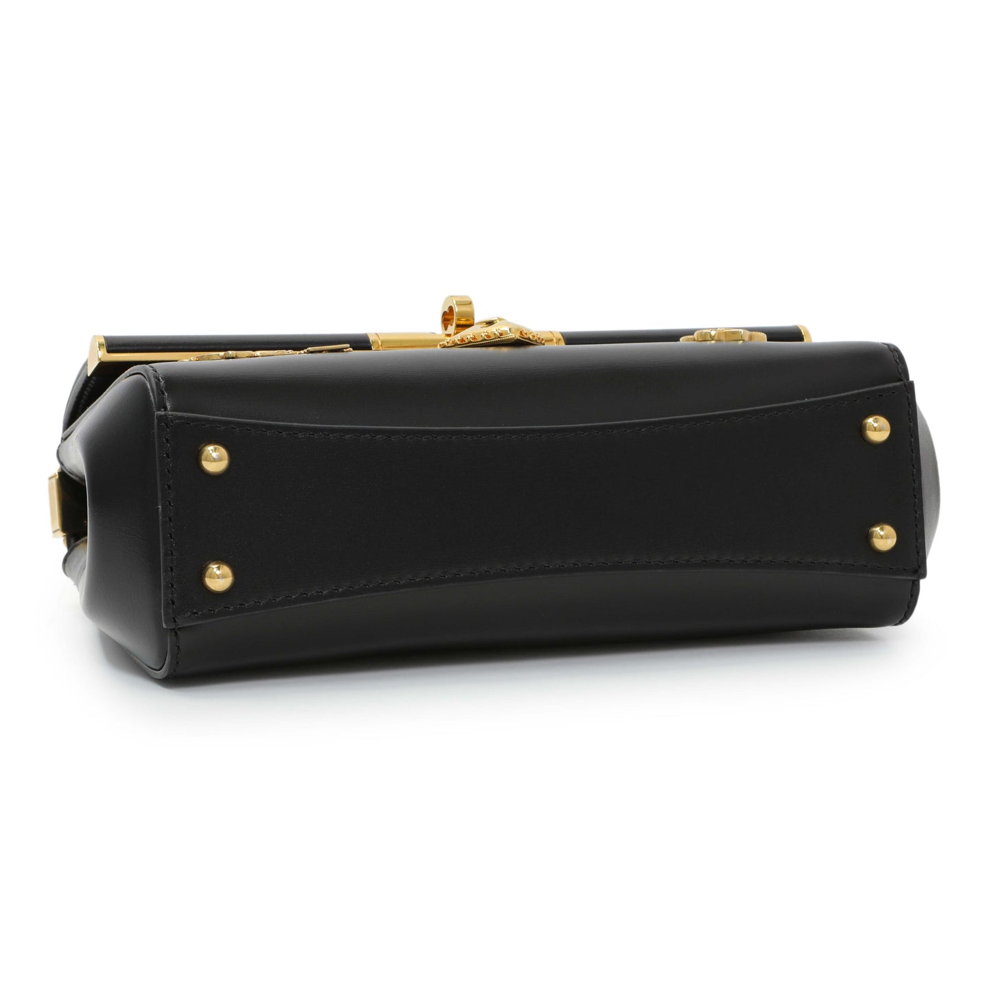 Exclusive Dolce & Gabbana Black Calfskin Small Marlene Crossbody — Back View