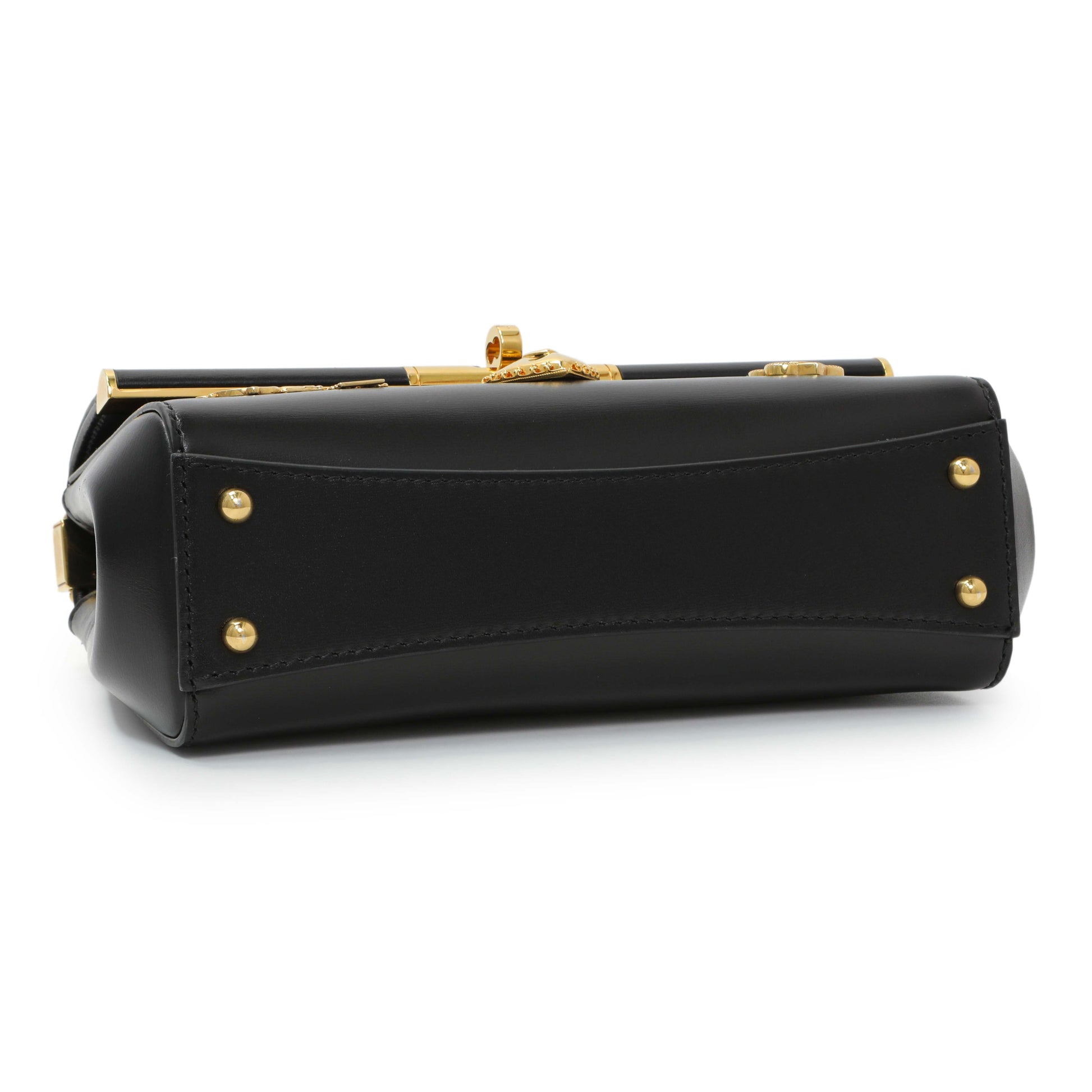Exclusive Dolce & Gabbana Black Calfskin Small Marlene Crossbody — Back View