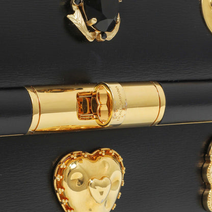 Exclusive Dolce & Gabbana Black Calfskin Small Marlene Crossbody — Lifestyle View