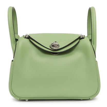 Exclusive Hermes Vert Criquet Swift Mini Lindy 20 — Side View