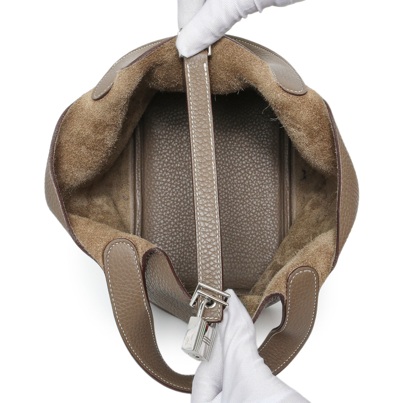 Exclusive Hermes Etoupe Clemence Picotin Lock 18 — Alternate View 8