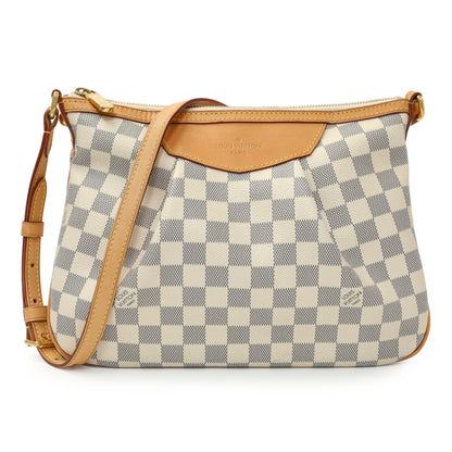 Exclusive Louis Vuitton Damier Azur Siracusa PM — Front View