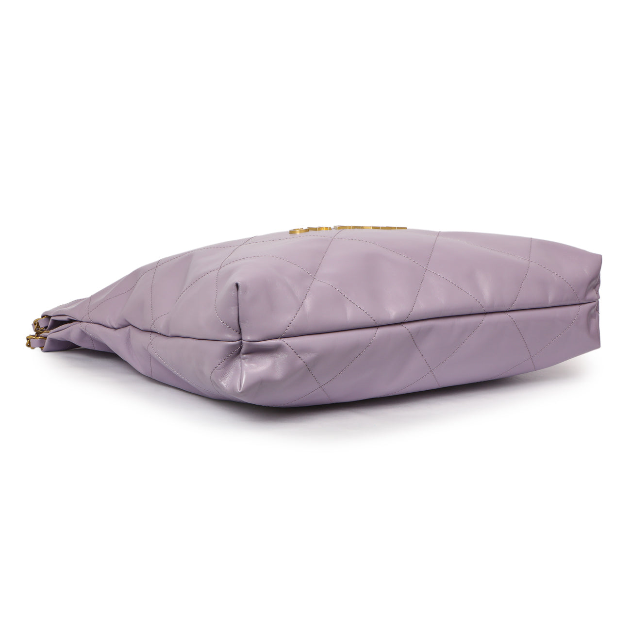 Exclusive Chanel Purple Quilted Shiny Calfskin 22 — Back View