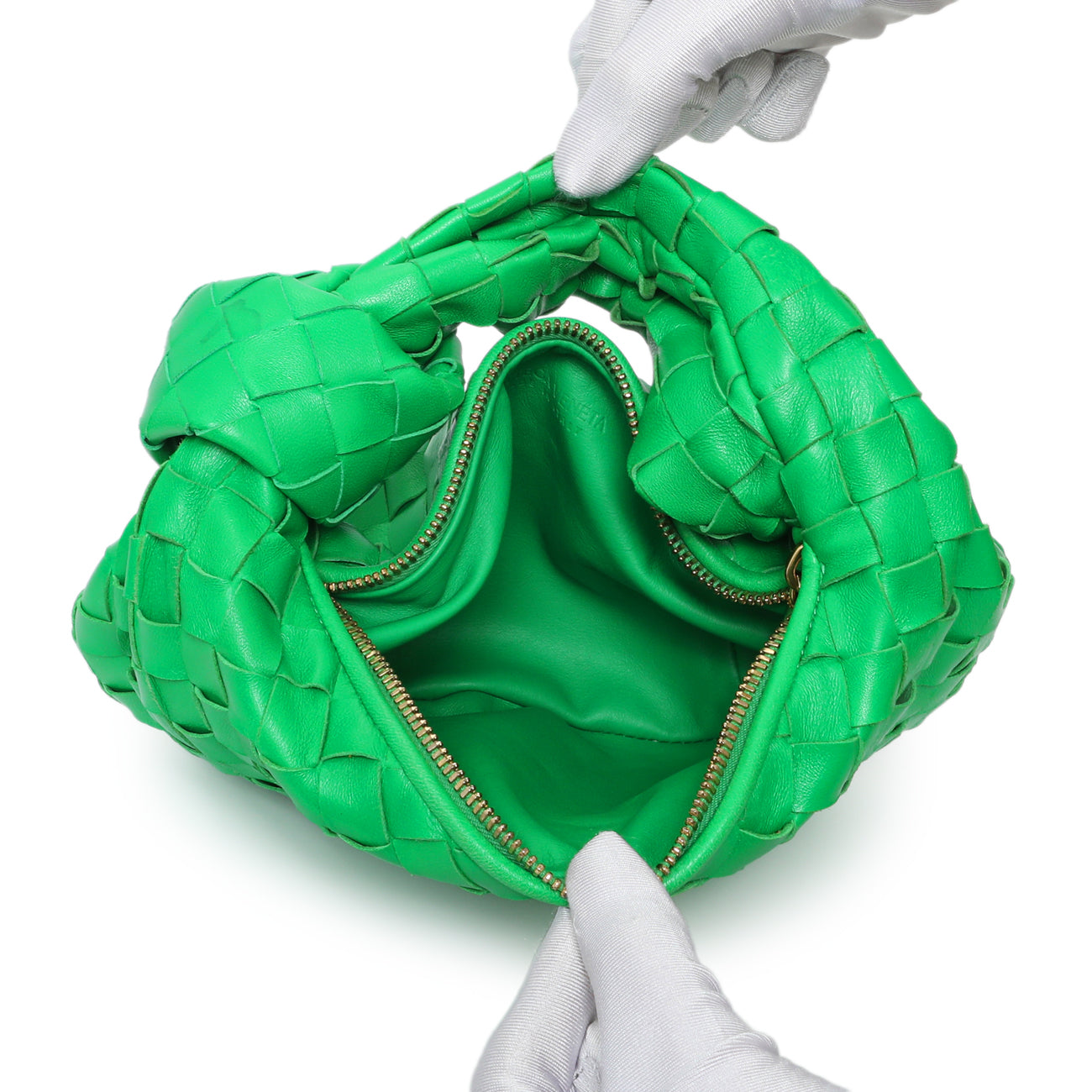Exclusive Bottega Veneta Parakeet Nappa Intrecciato Mini Jodie — Top View