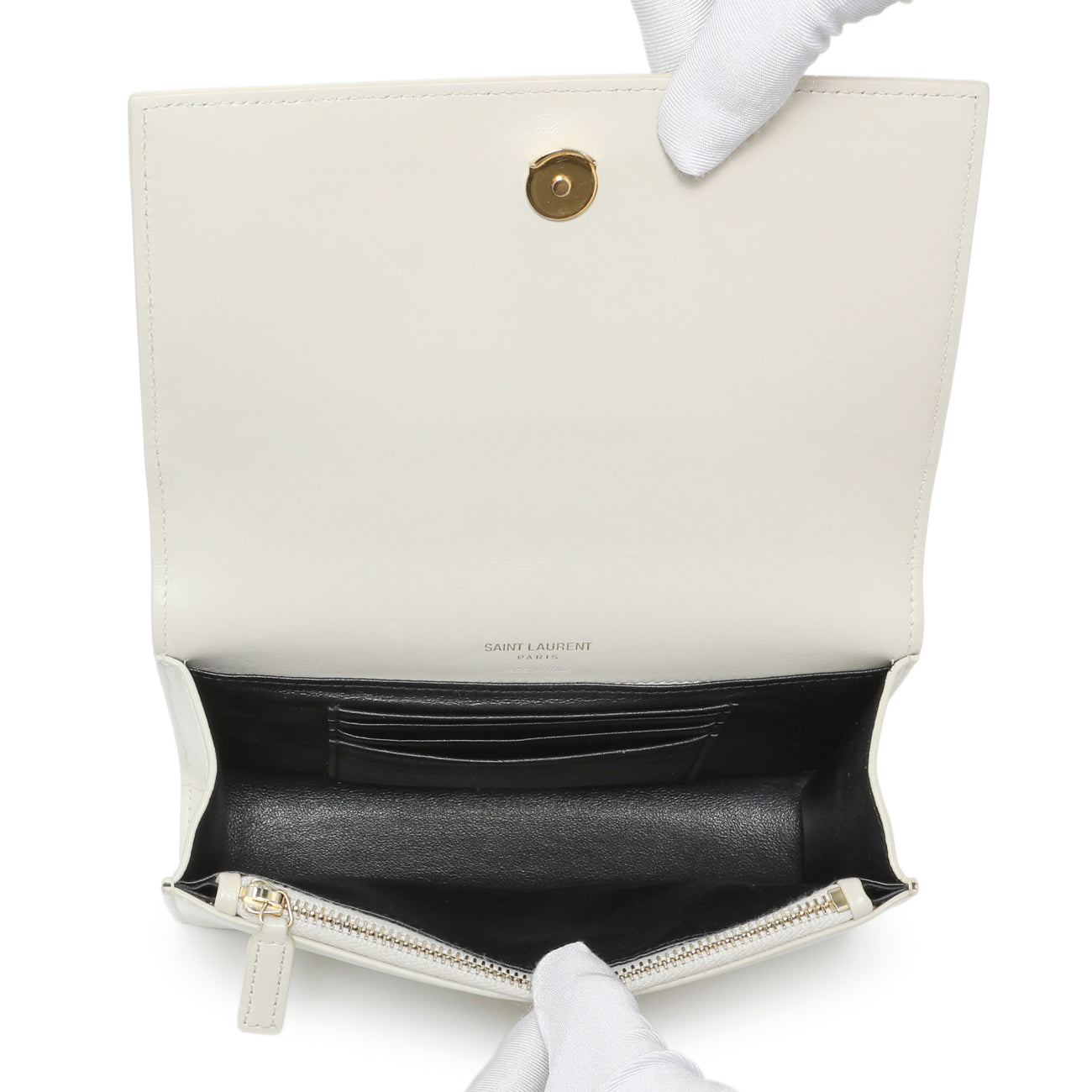 Exclusive Saint Laurent Ivory Calfskin Kate Belt Bag — Alternate View 8