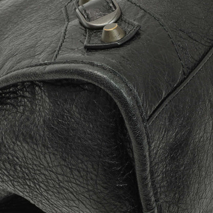 Exclusive Balenciaga Black Agneau Classic Hardware City — Top View