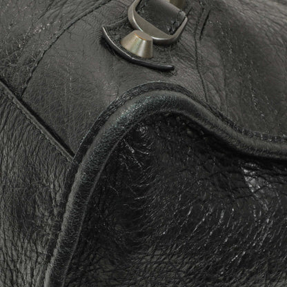 Exclusive Balenciaga Black Agneau Classic Hardware City — Detail View