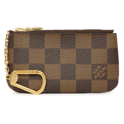 Exclusive Louis Vuitton Damier Ebene Key Pouch — Front View