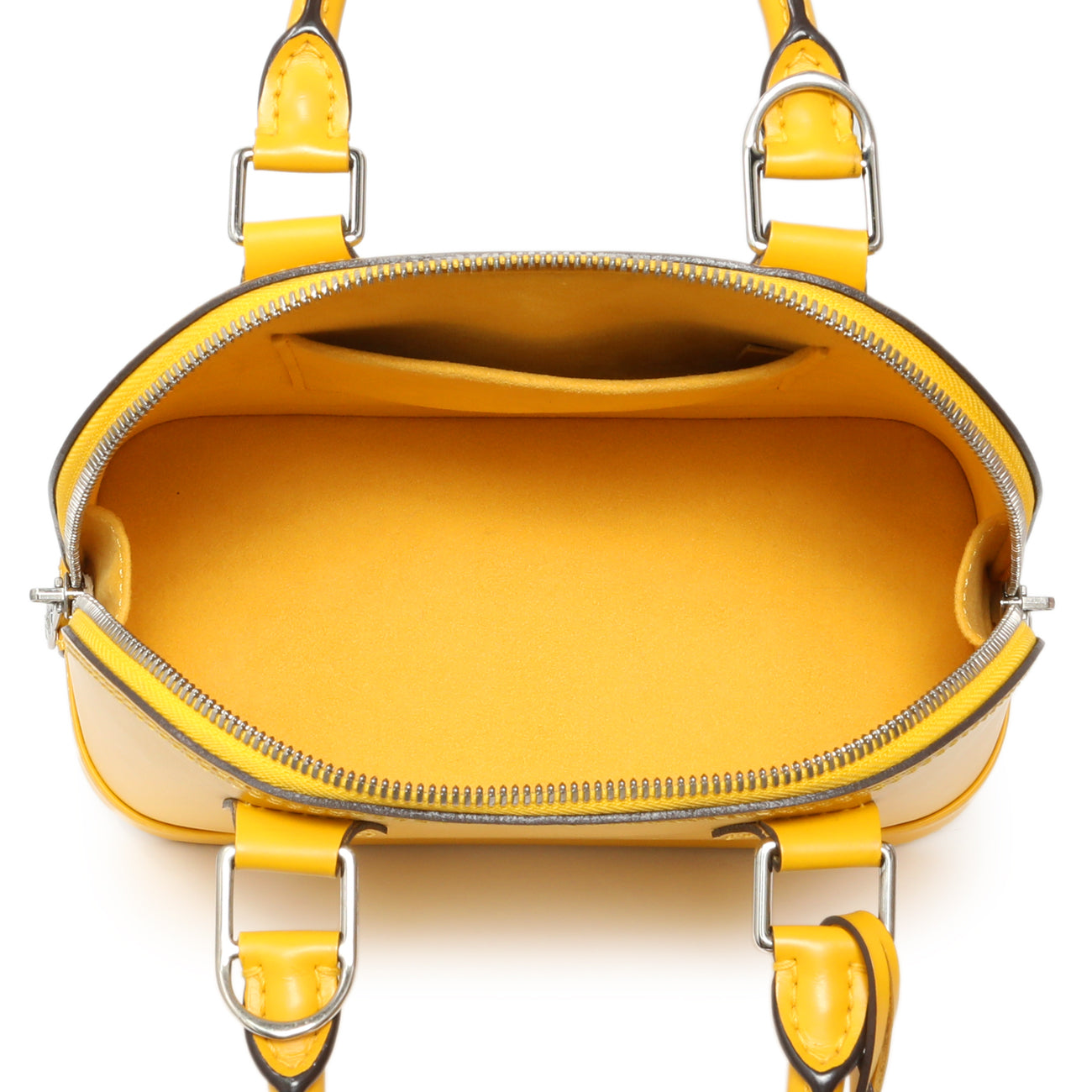 Exclusive Louis Vuitton Yellow Epi Alma BB — Top View