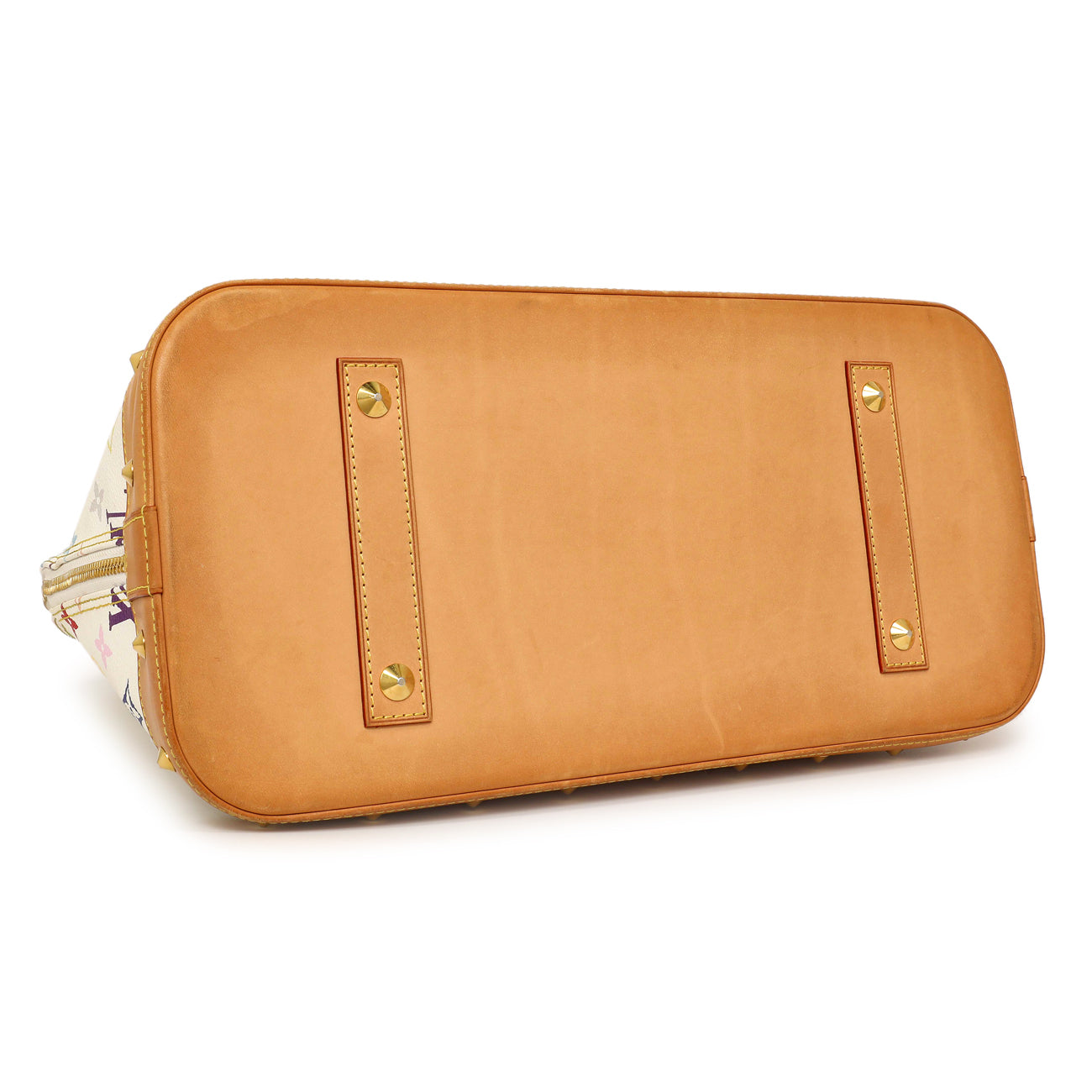 Exclusive Louis Vuitton White Multicolor Monogram Alma GM — Back View