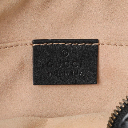 Exclusive Gucci Black Calfskin Matelasse GG Marmont Belt Bag — Detail View