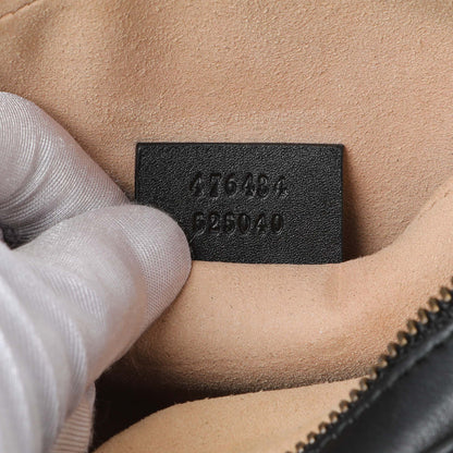 Exclusive Gucci Black Calfskin Matelasse GG Marmont Belt Bag — Lifestyle View