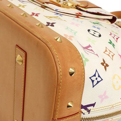 Exclusive Louis Vuitton White Multicolor Monogram Alma GM — Detail View