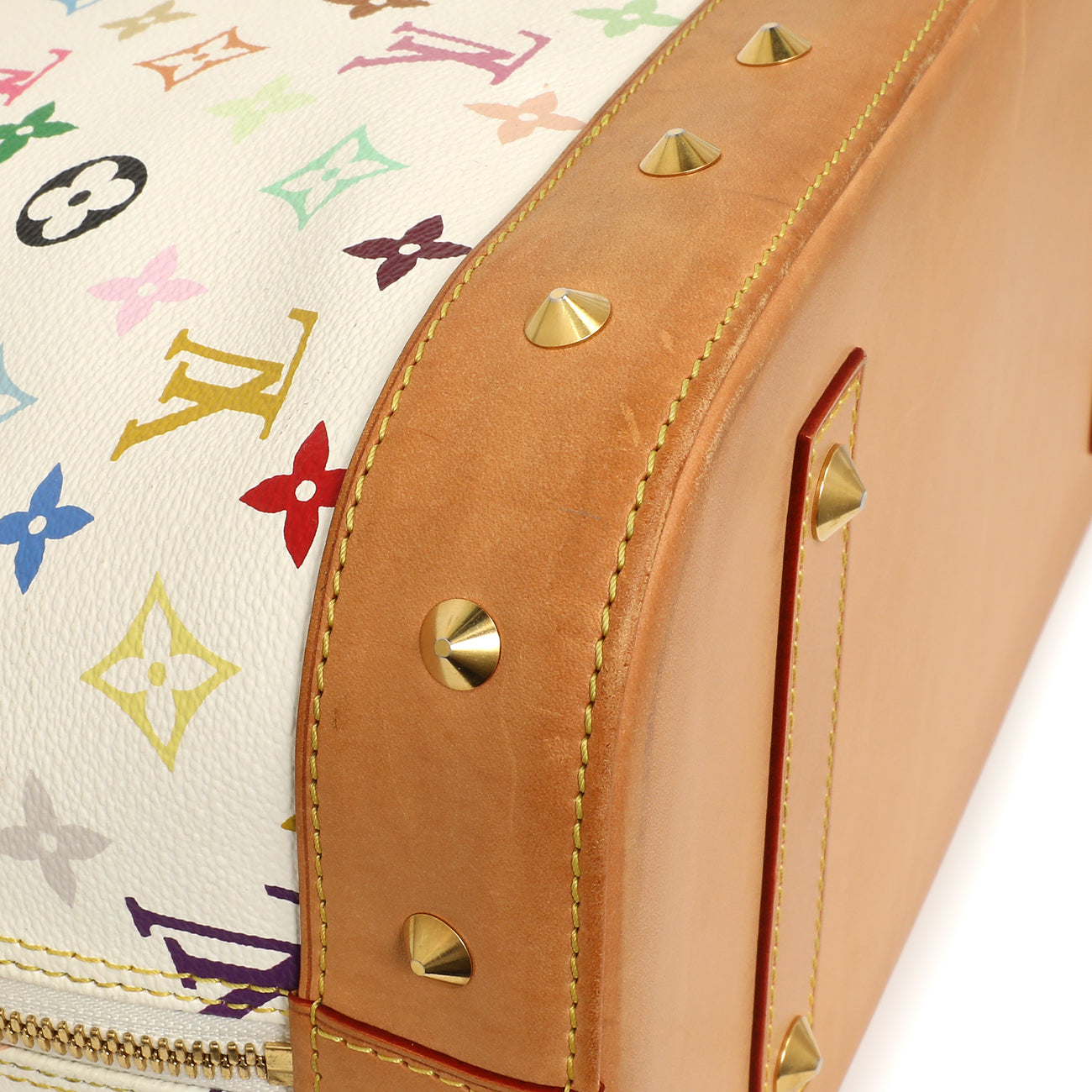 Exclusive Louis Vuitton White Multicolor Monogram Alma GM — Lifestyle View