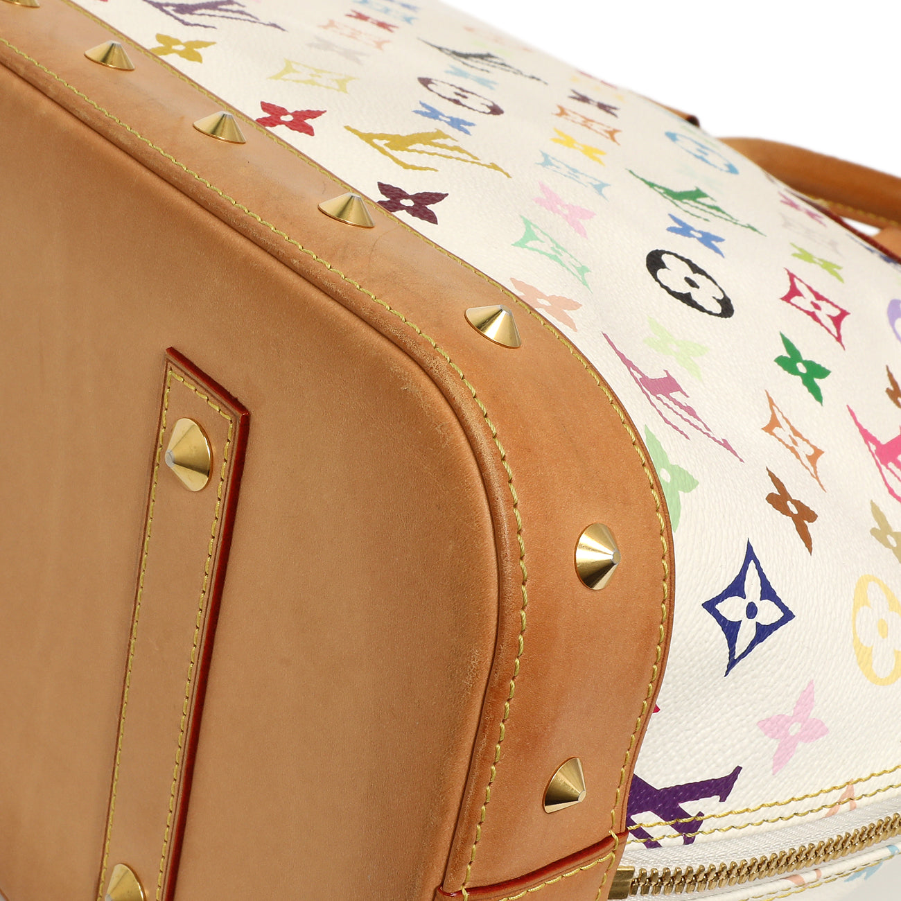 Exclusive Louis Vuitton White Multicolor Monogram Alma GM — Alternate View 7