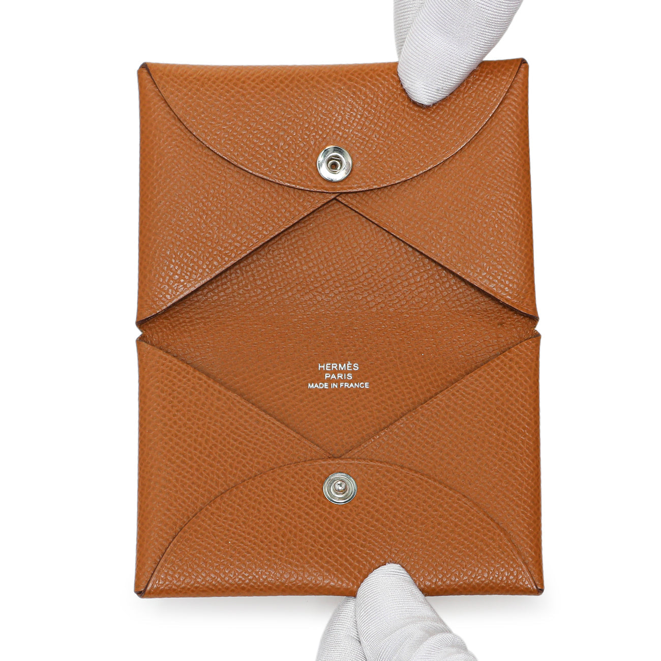 Exclusive Hermes Gold Epsom Calvi Card Case — Alternate View 8