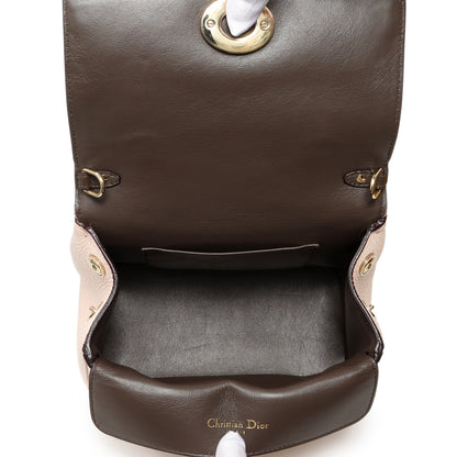 Exclusive Christian Dior Light Pink Bullcalf Mini Be Dior Flap — Top View