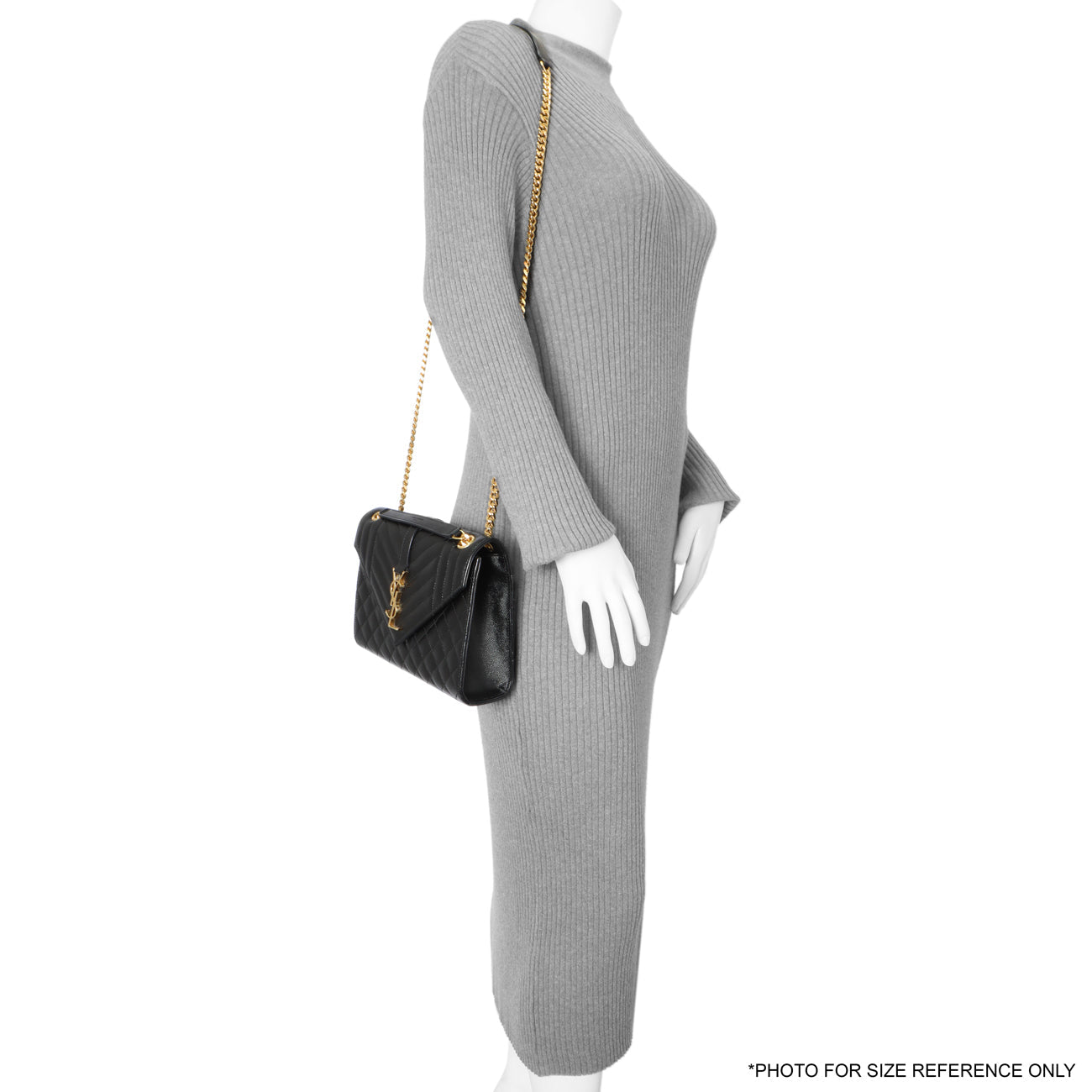 Exclusive Saint Laurent Grain De Poudre Textured Mixed Matelasse Triquilt Medium Monogram Satchel — Alternate View 11