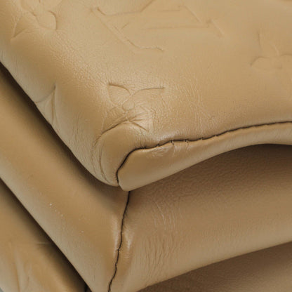 Exclusive Louis Vuitton Camel Monogram Embossed Lambskin Coussin MM — Detail View