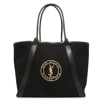Exclusive Saint Laurent Black Rive Gauche Tote — Front View