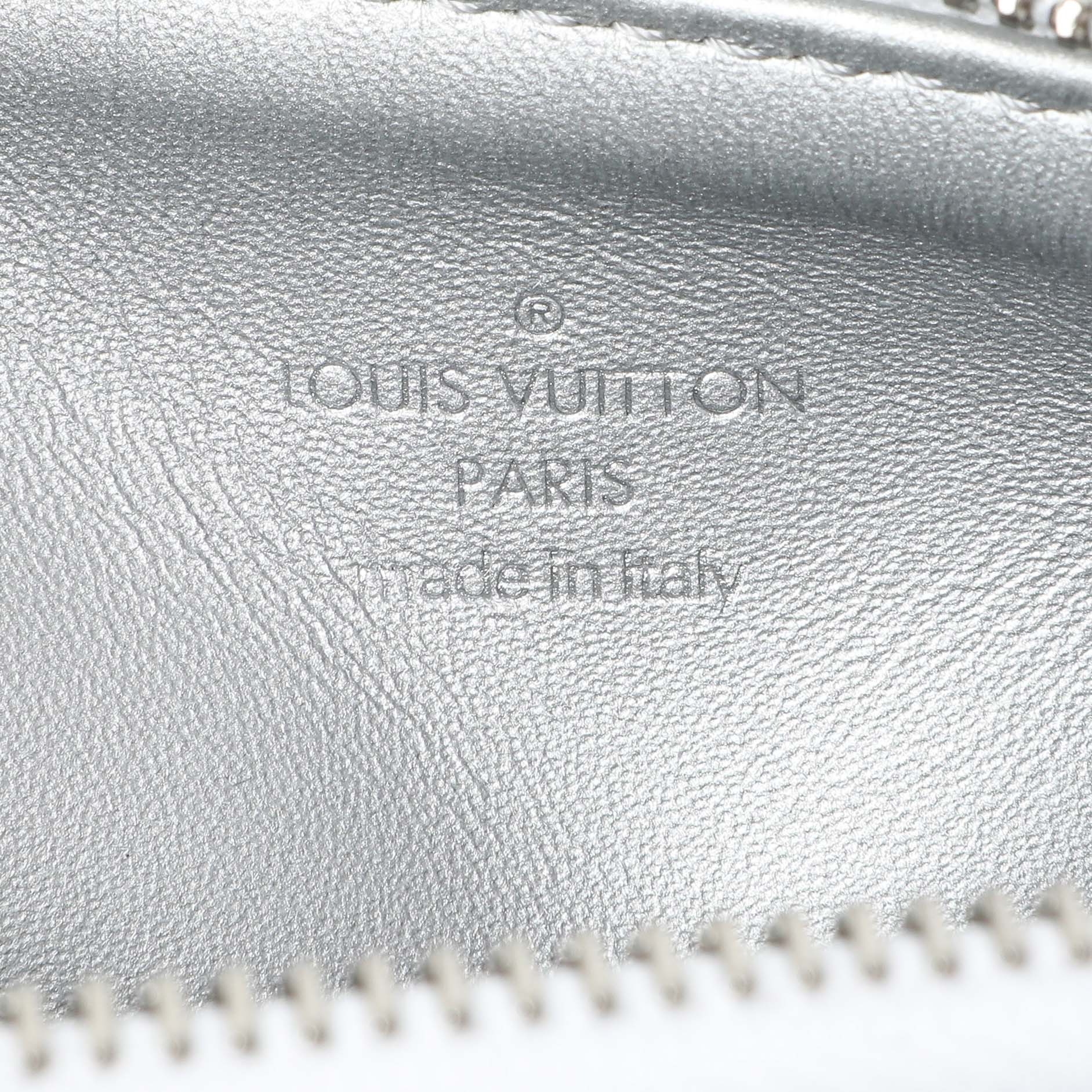 Exclusive Louis Vuitton White Lambskin Embossed Monogram Coussin BB — Detail View