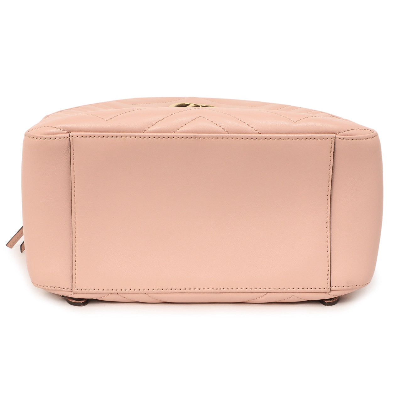 Exclusive Gucci Perfect Pink Calfskin Matelasse GG Marmont Dome Backpack — Back View