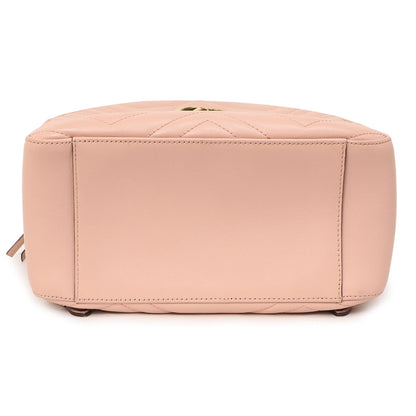 Exclusive Gucci Perfect Pink Calfskin Matelasse GG Marmont Dome Backpack — Back View