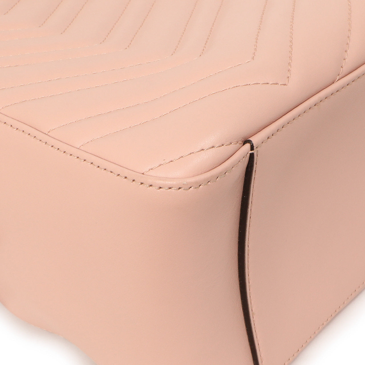 Exclusive Gucci Perfect Pink Calfskin Matelasse GG Marmont Dome Backpack — Top View