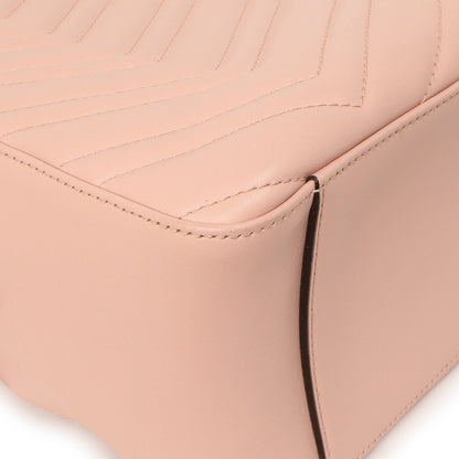 Exclusive Gucci Perfect Pink Calfskin Matelasse GG Marmont Dome Backpack — Top View